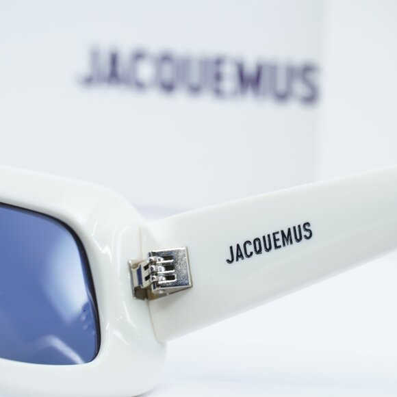 Jacquemus ROND CARRE JAC/11 C2 Rectangle Sunglasses - White/Blue - Picture 8 of 10